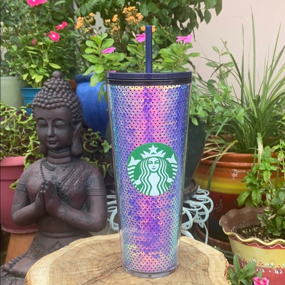 New Starbucks Iriidescent Mermaid Sequin Venti Tumbler / Cold Cup - Picture 10 of 10